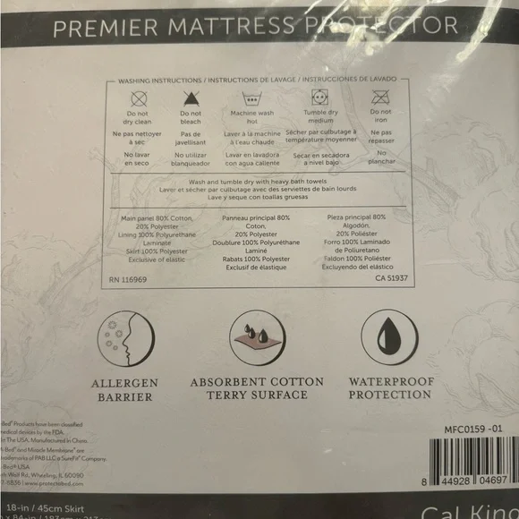 Cal KING mattress protector - Picture 4 of 5
